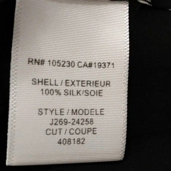 Joie Tank Blouse XS Corette Silk Black White Animal Print Sleeveless Sheer Back - Picture 6 of 8